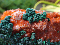 Natural Crystalline Ball Malachite and Drusy Quartz On Dolomite Matrix Specimen x 1 From Kambove, Congo