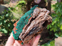 Natural Crystalline Ball Malachite and Drusy Quartz On Dolomite Matrix Specimen x 1 From Kambove, Congo