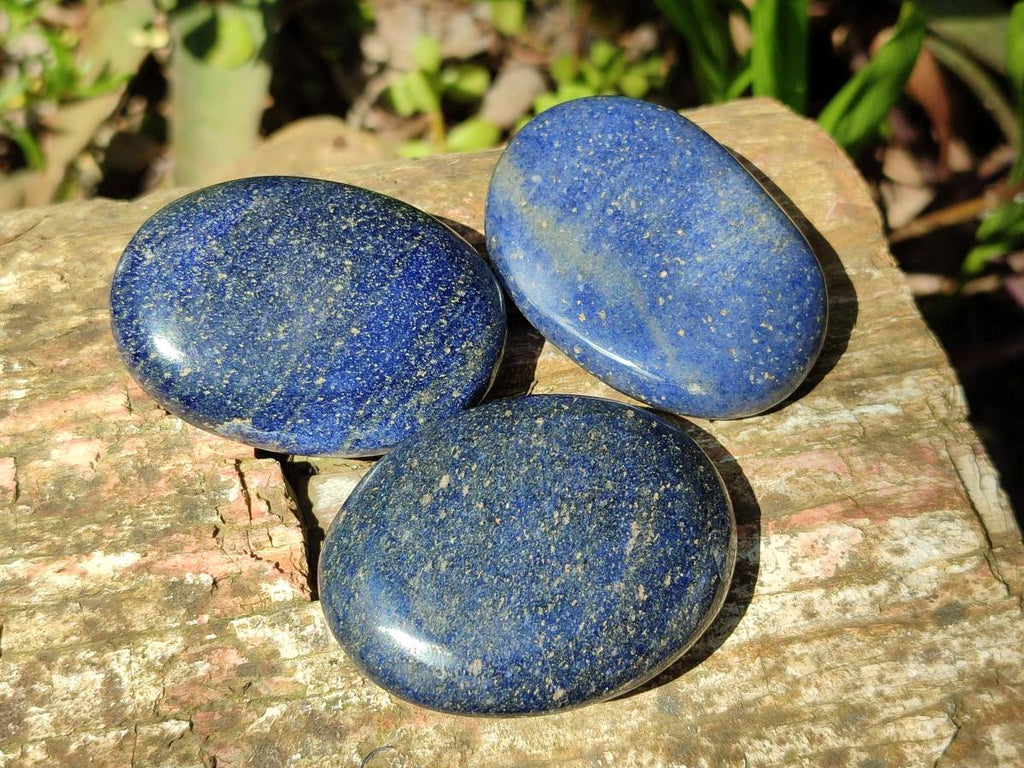 Polished Lazulite Palm Stones x 20 From Madagascar - Toprock Gemstones and Minerals 