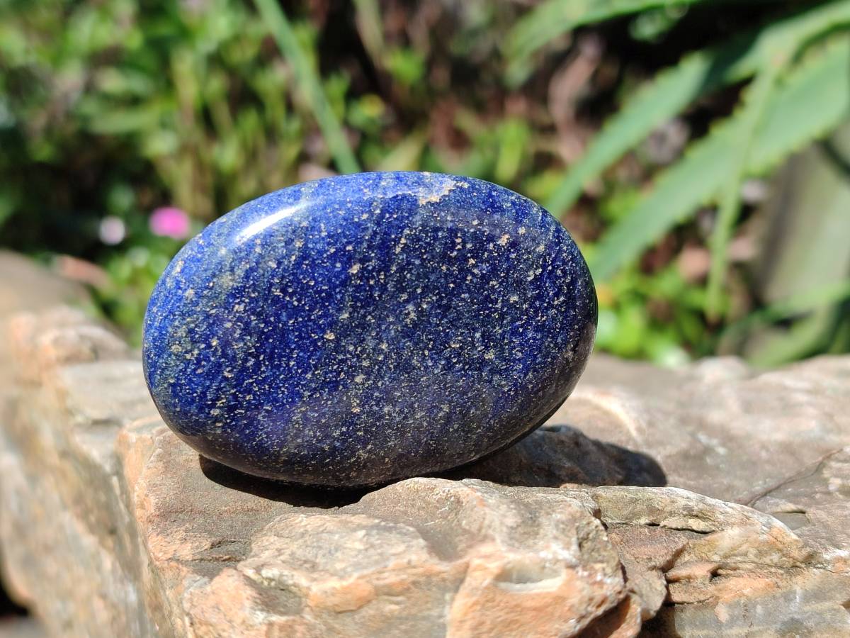 Polished Lazulite Palm Stones x 20 From Madagascar - Toprock Gemstones and Minerals 