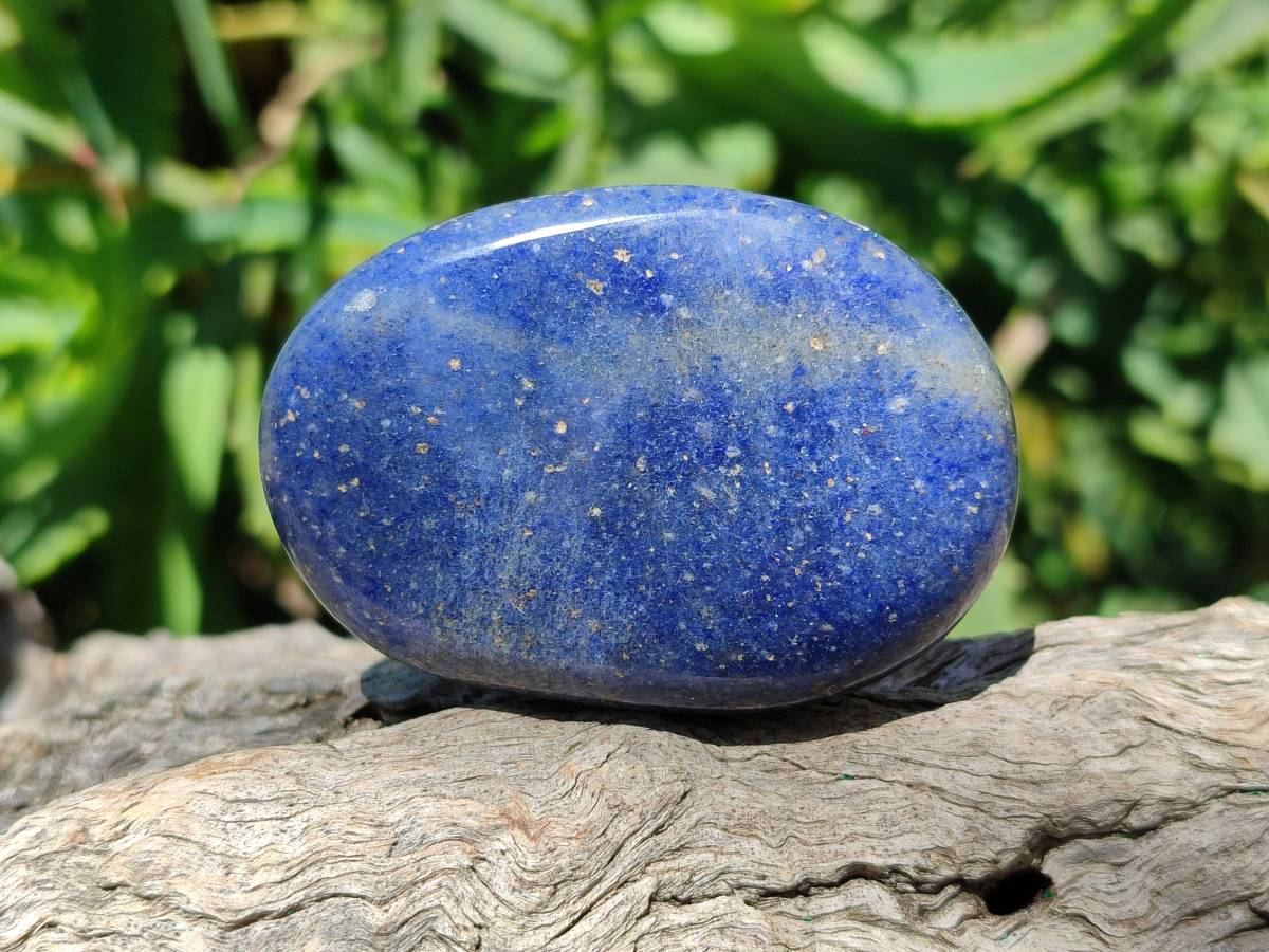 Polished Lazulite Palm Stones x 20 From Madagascar - Toprock Gemstones and Minerals 