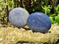 Polished Lazulite Palm Stones x 20 From Madagascar