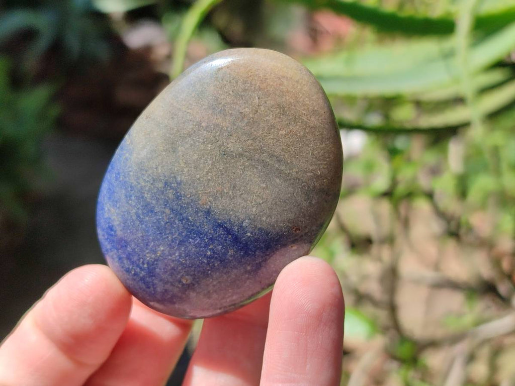 Polished Lazulite Palm Stones x 20 From Madagascar - Toprock Gemstones and Minerals 