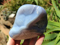 Polished Blue Lace Agate Standing Free Forms x 1 From Nsanje, Malawi