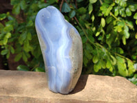 Polished Blue Lace Agate Standing Free Forms x 1 From Nsanje, Malawi