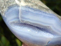 Polished Blue Lace Agate Standing Free Forms x 1 From Nsanje, Malawi