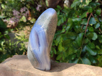 Polished Blue Lace Agate Standing Free Forms x 1 From Nsanje, Malawi