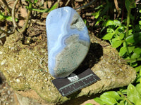 Polished Blue Lace Agate Standing Free Forms x 1 From Nsanje, Malawi