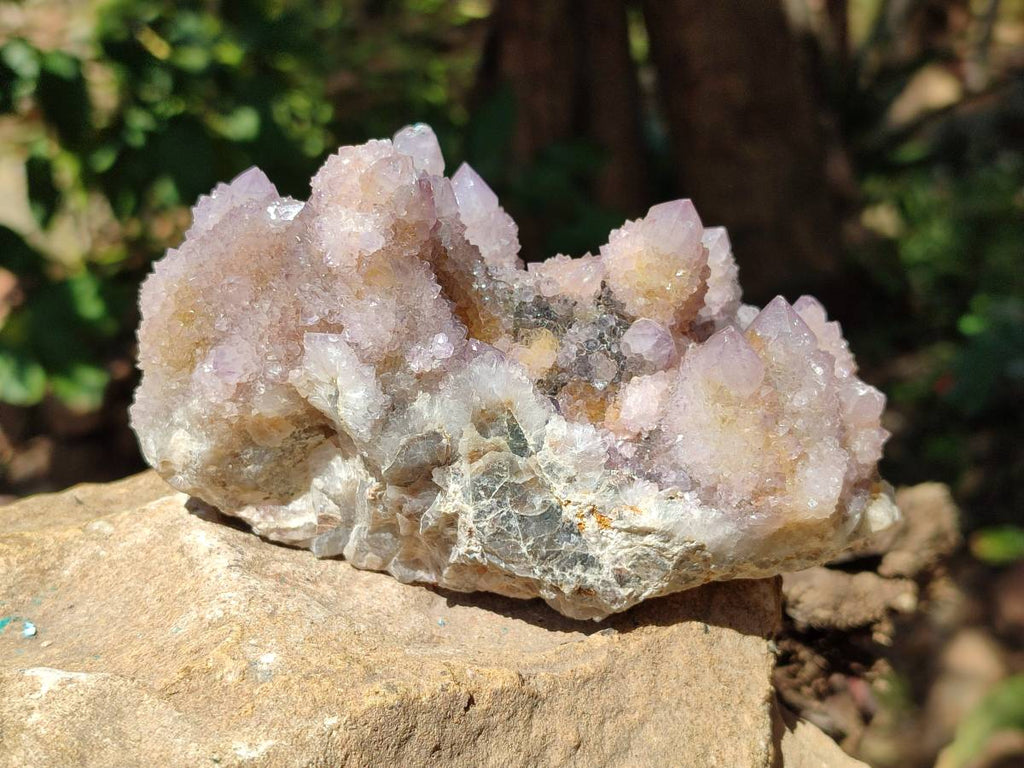Natural Amethyst Spirit Quartz Clusters x 3 From Boekenhouthoek, South Africa - Toprock Gemstones and Minerals 