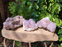 Natural Amethyst Spirit Quartz Clusters x 3 From Boekenhouthoek, South Africa