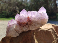 Natural Amethyst Spirit Quartz Clusters x 3 From Boekenhouthoek, South Africa