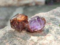 Natural Window Amethyst Crystals x 35 From Chiredzi, Zimbabwe
