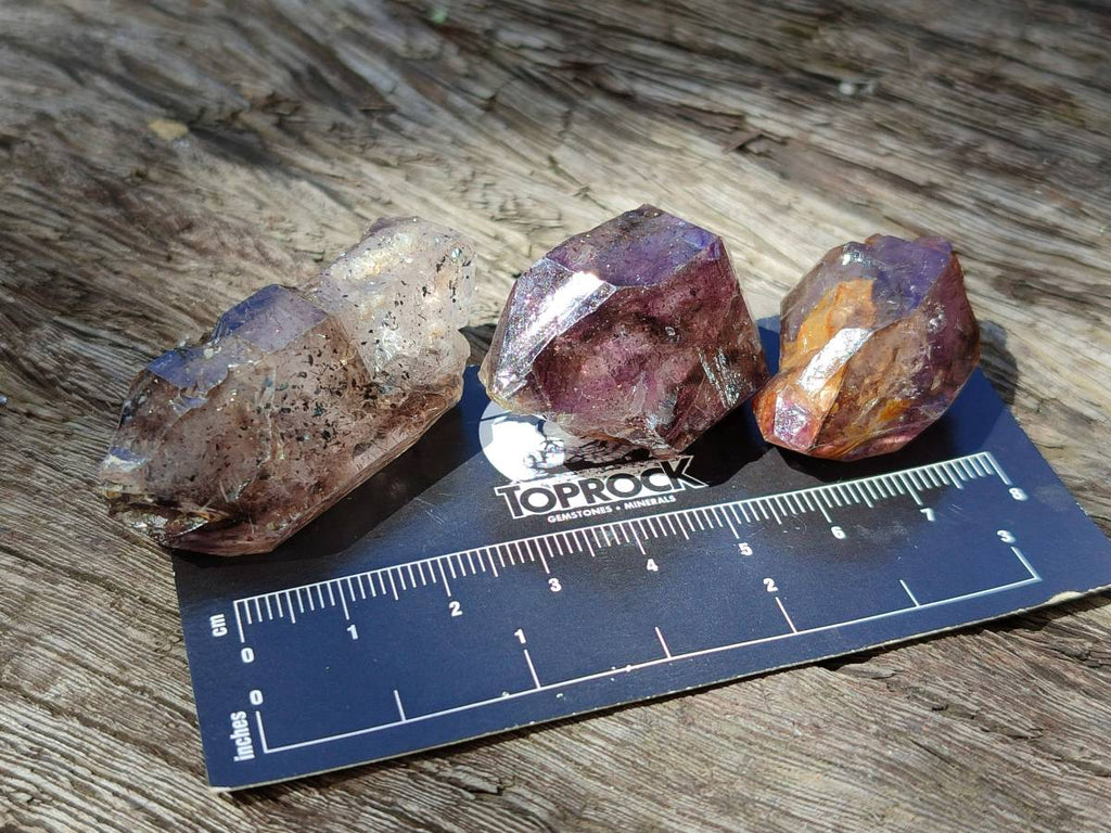 Natural Window Amethyst Crystals x 35 From Chiredzi, Zimbabwe - Toprock Gemstones and Minerals 