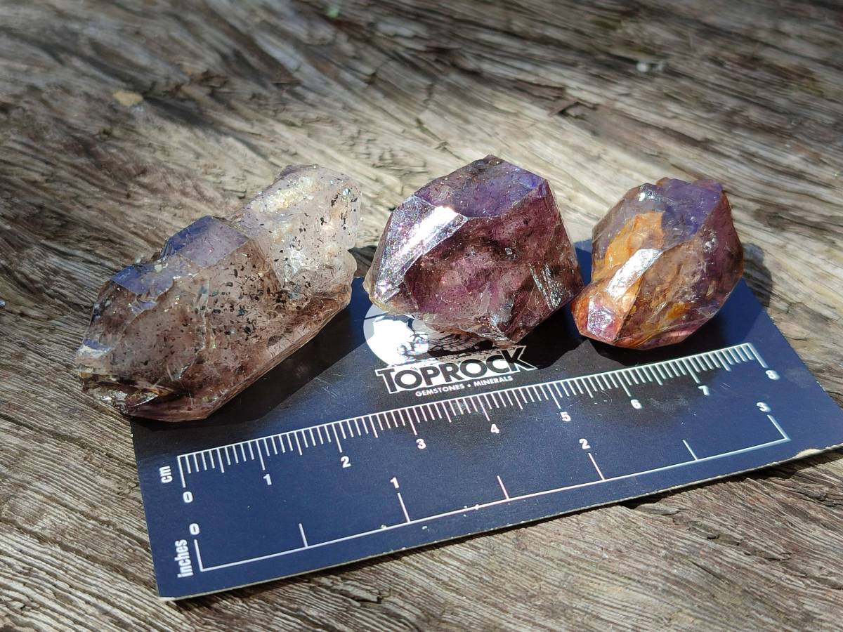 Natural Window Amethyst Crystals x 35 From Chiredzi, Zimbabwe - Toprock Gemstones and Minerals 