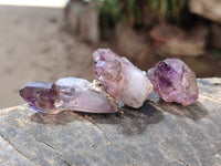 Natural Window Amethyst Crystals x 35 From Chiredzi, Zimbabwe