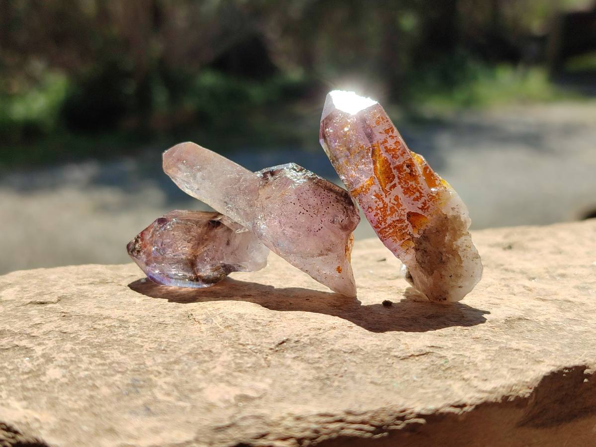 Natural Window Amethyst Crystals x 35 From Chiredzi, Zimbabwe - Toprock Gemstones and Minerals 