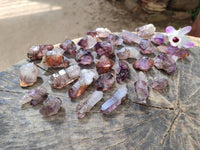Natural Window Amethyst Crystals x 35 From Chiredzi, Zimbabwe