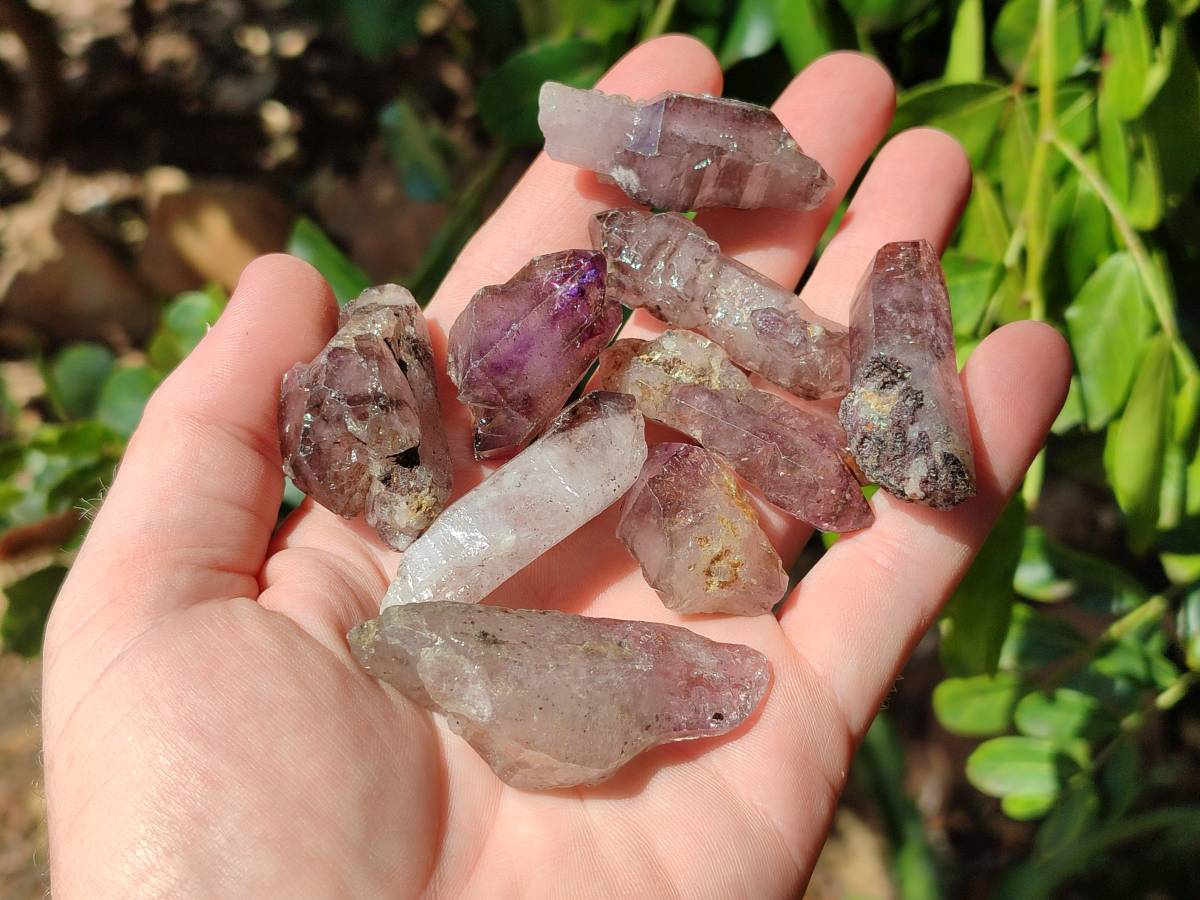 Natural Window Amethyst Crystals x 35 From Chiredzi, Zimbabwe - Toprock Gemstones and Minerals 