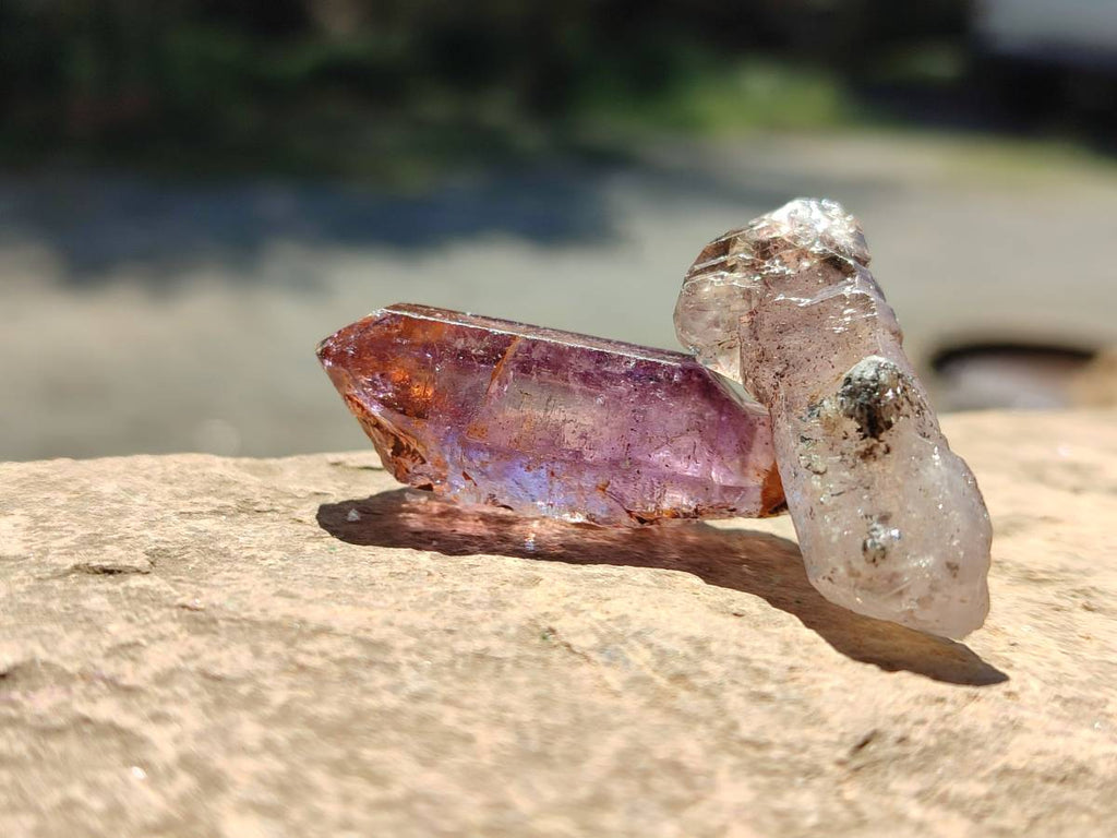 Natural Window Amethyst Crystals x 35 From Chiredzi, Zimbabwe - Toprock Gemstones and Minerals 