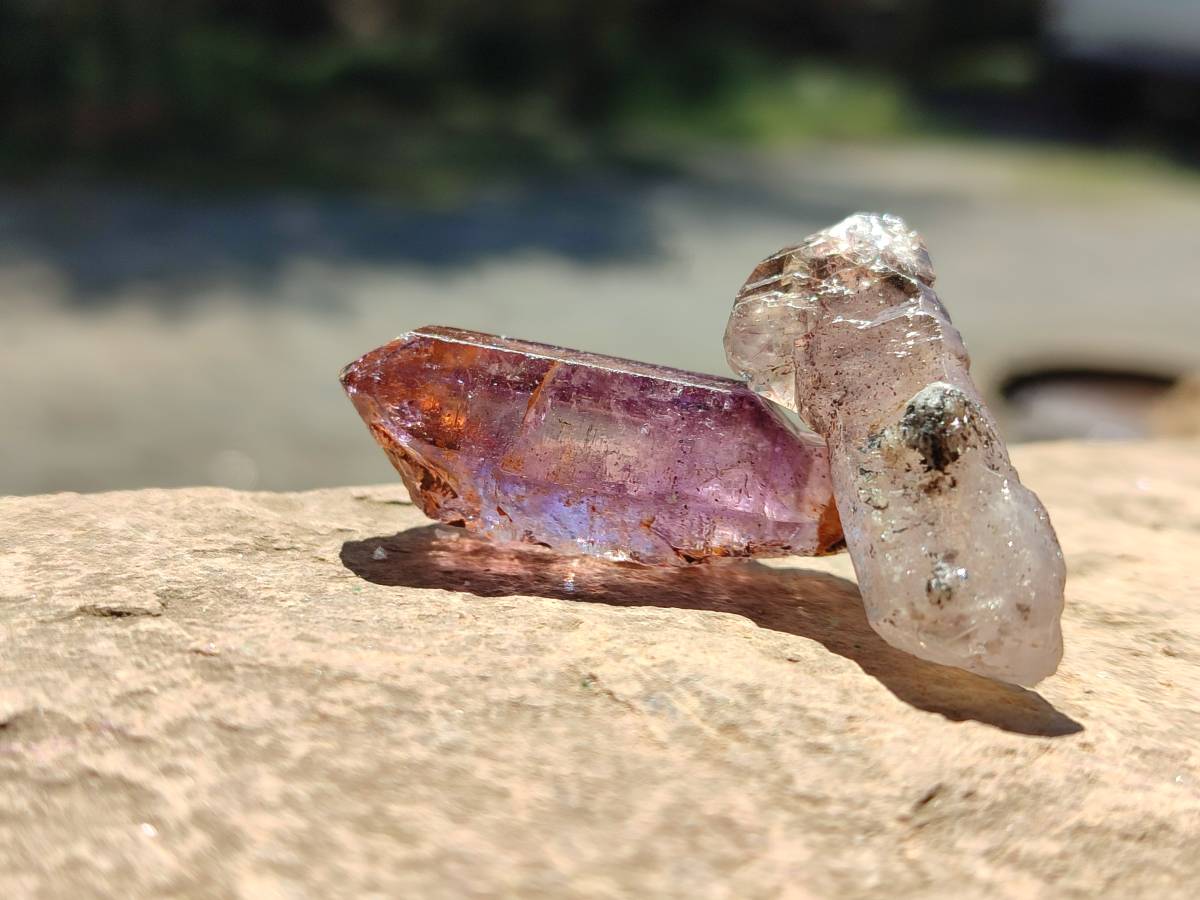 Natural Window Amethyst Crystals x 35 From Chiredzi, Zimbabwe - Toprock Gemstones and Minerals 