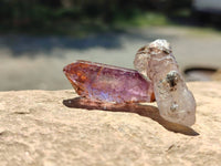 Natural Window Amethyst Crystals x 35 From Chiredzi, Zimbabwe