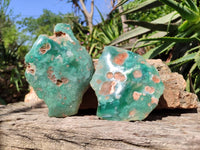 Polished On One Side Mtorolite Plates x 4 From Mutorashanga, Zimbabwe
