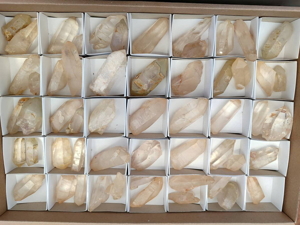 Natural Double Terminated Quartz Crystals x 55 From Madagascar - Toprock Gemstones and Minerals 