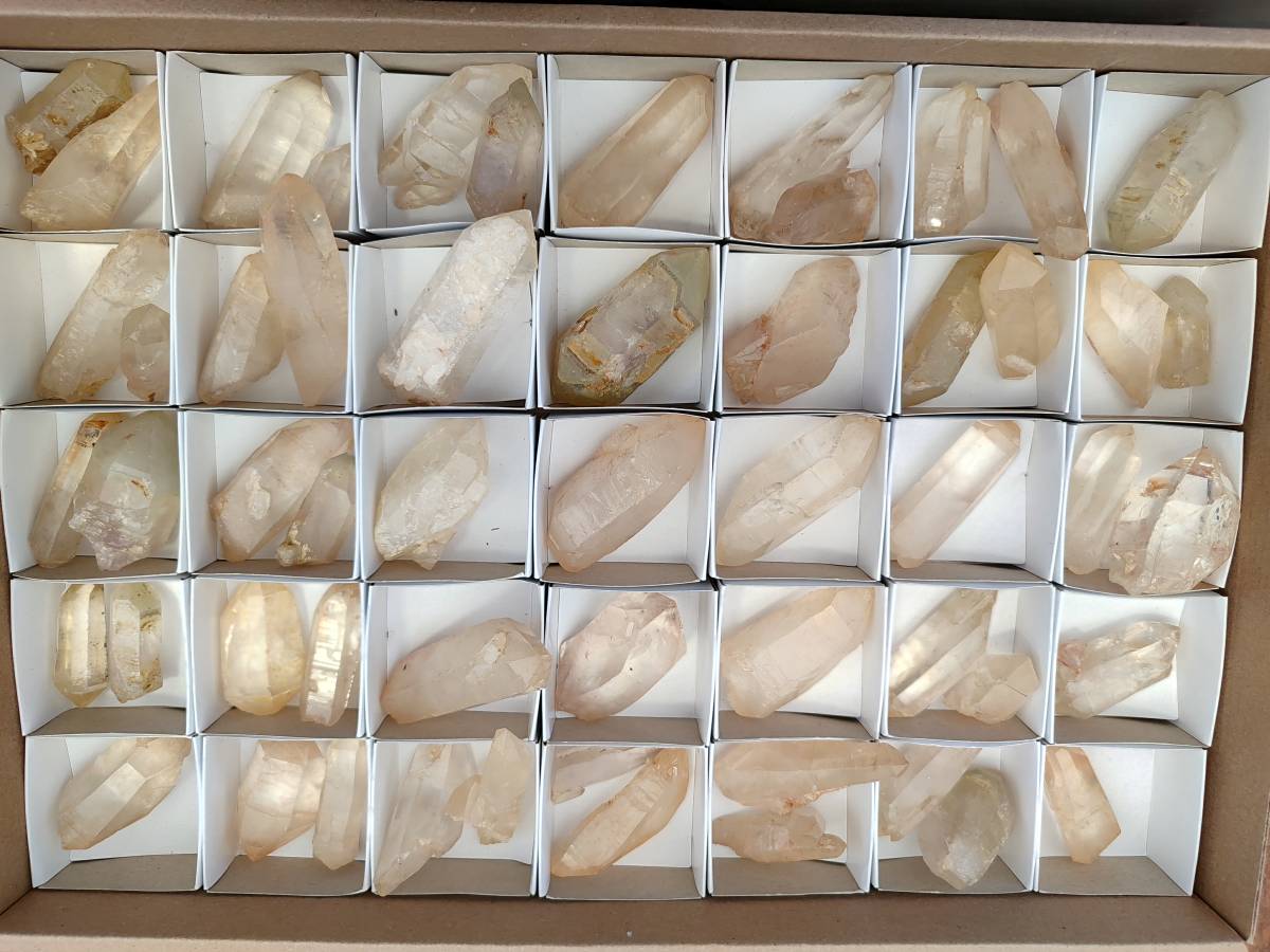 Natural Double Terminated Quartz Crystals x 55 From Madagascar - Toprock Gemstones and Minerals 