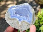 Polished Blue Lace Agate Geode Specimens x 6 From Nsanje, Malawi - Toprock Gemstones and Minerals 