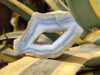 Polished Blue Lace Agate Geode Specimens x 6 From Nsanje, Malawi
