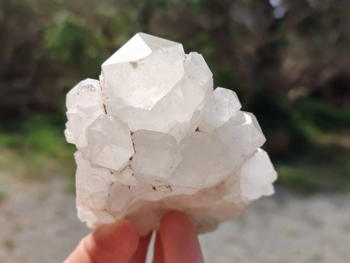 Natural Mixed Normal and Candle Quartz Crystal Clusters x 6 From Antsirabe, Madagascar - Toprock Gemstones and Minerals 