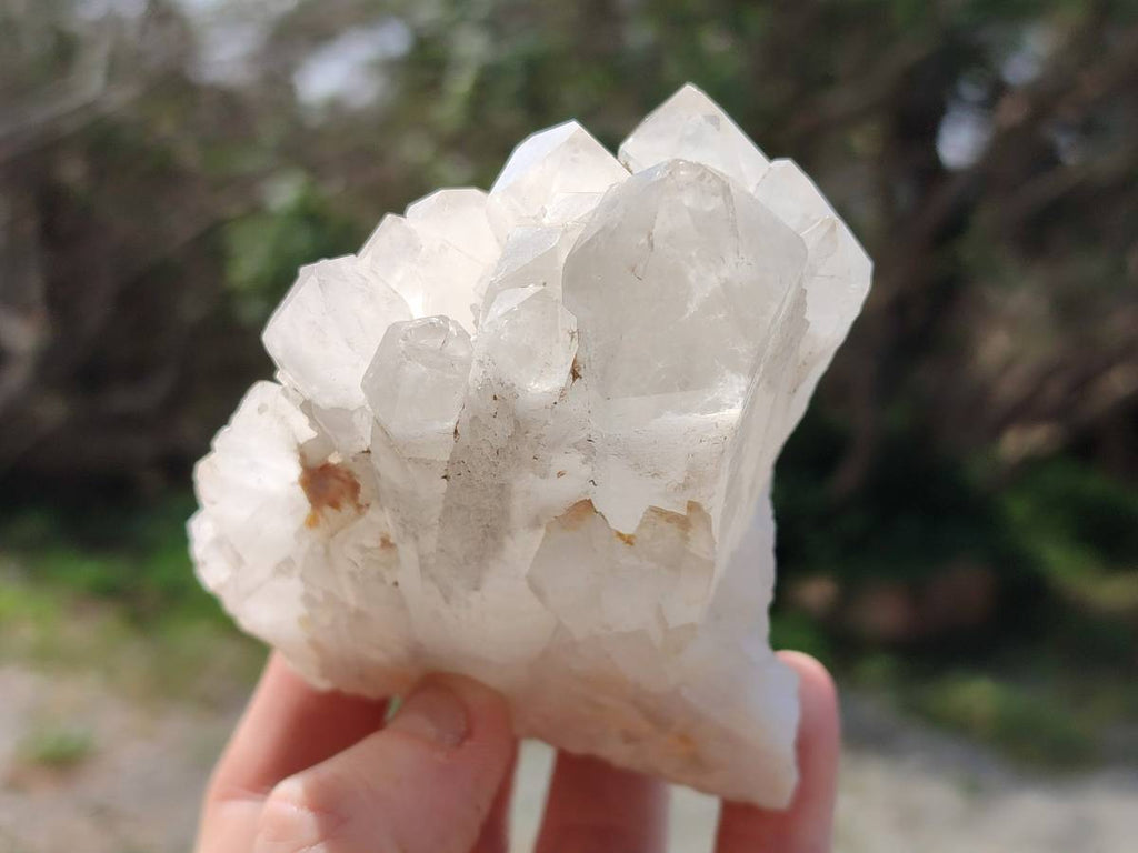Natural Mixed Normal and Candle Quartz Crystal Clusters x 6 From Antsirabe, Madagascar - Toprock Gemstones and Minerals 