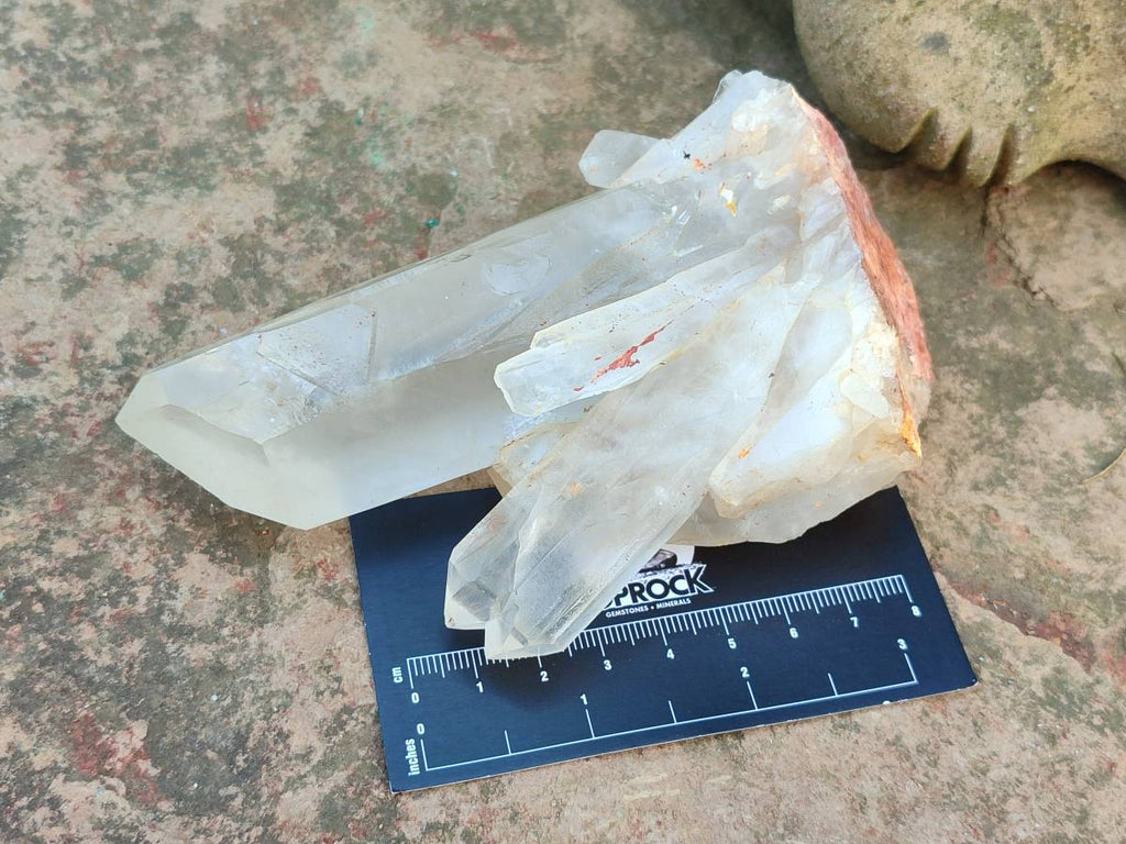 Natural Mixed Normal and Candle Quartz Crystal Clusters x 6 From Antsirabe, Madagascar - Toprock Gemstones and Minerals 