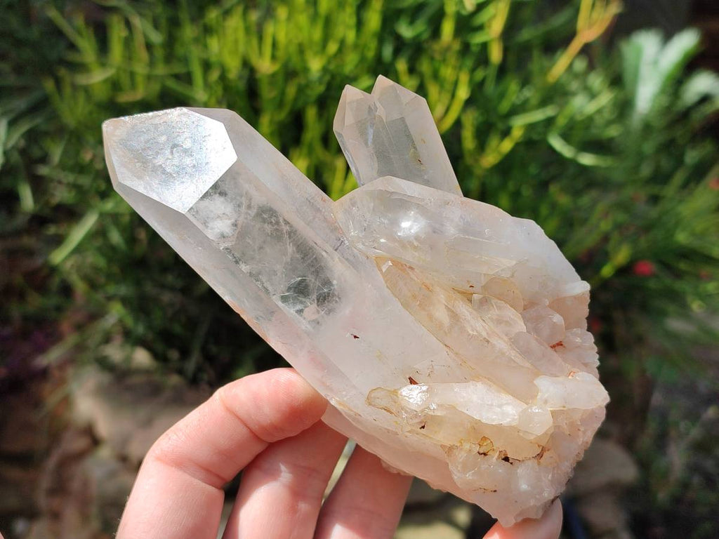 Natural Mixed Normal and Candle Quartz Crystal Clusters x 6 From Antsirabe, Madagascar - Toprock Gemstones and Minerals 