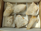 Natural Mixed Normal and Candle Quartz Crystal Clusters x 6 From Antsirabe, Madagascar - Toprock Gemstones and Minerals 