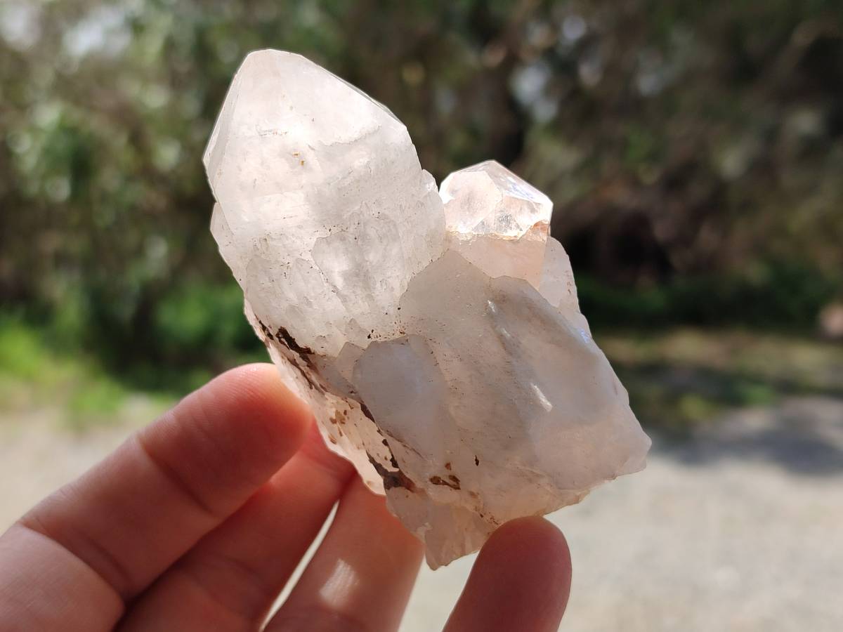Natural Mixed Normal and Candle Quartz Crystal Clusters x 6 From Antsirabe, Madagascar - Toprock Gemstones and Minerals 