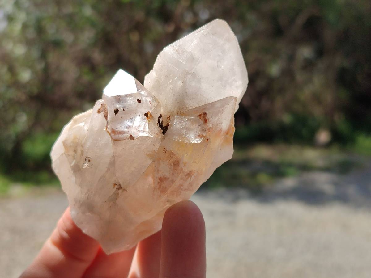 Natural Mixed Normal and Candle Quartz Crystal Clusters x 6 From Antsirabe, Madagascar - Toprock Gemstones and Minerals 