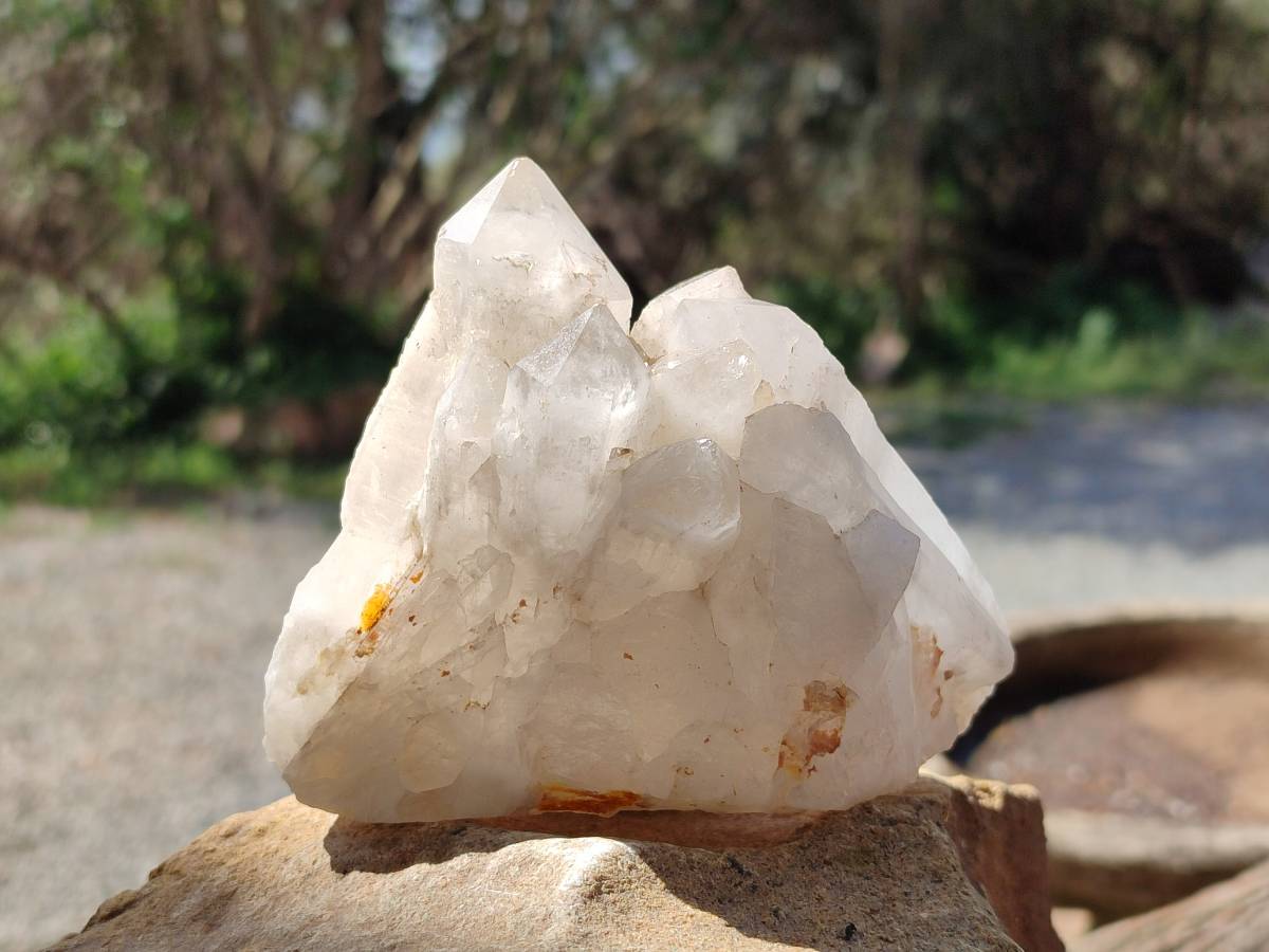 Natural Mixed Normal and Candle Quartz Crystal Clusters x 6 From Antsirabe, Madagascar - Toprock Gemstones and Minerals 