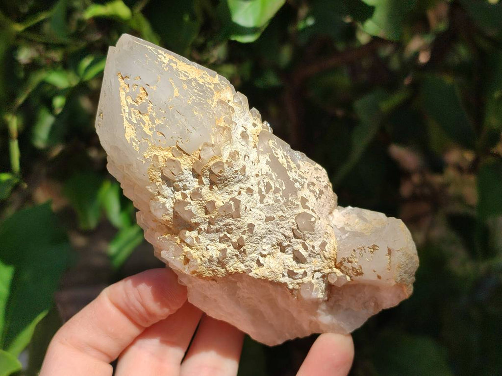 Natural Mixed Normal and Candle Quartz Crystal Clusters x 6 From Antsirabe, Madagascar - Toprock Gemstones and Minerals 