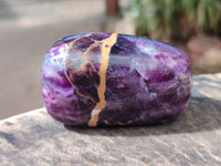 Polished Stichtite And Watermelon Fluorite Free Forms x 6 From Southern Africa