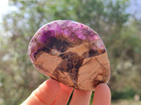 Polished Stichtite And Watermelon Fluorite Free Forms x 6 From Southern Africa