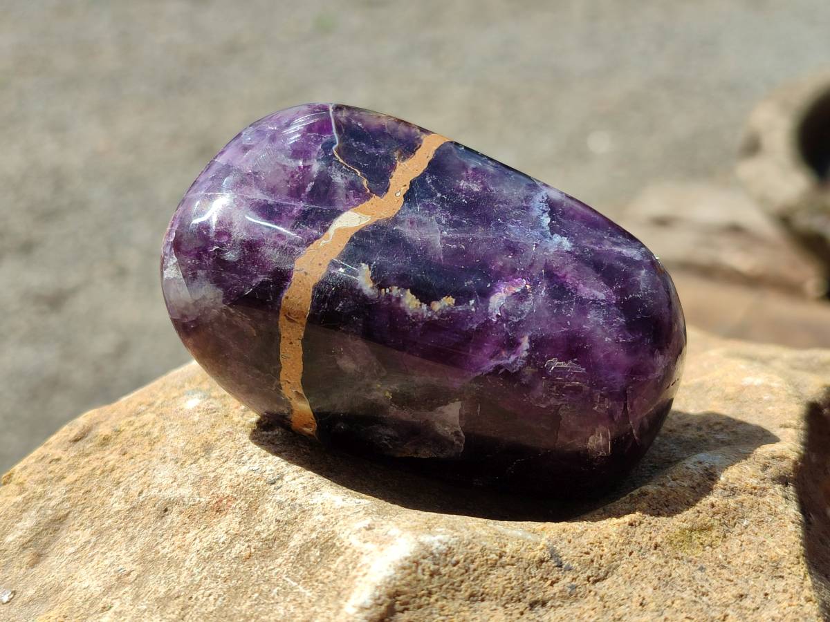 Polished Stichtite And Watermelon Fluorite Free Forms x 6 From Southern Africa - Toprock Gemstones and Minerals 