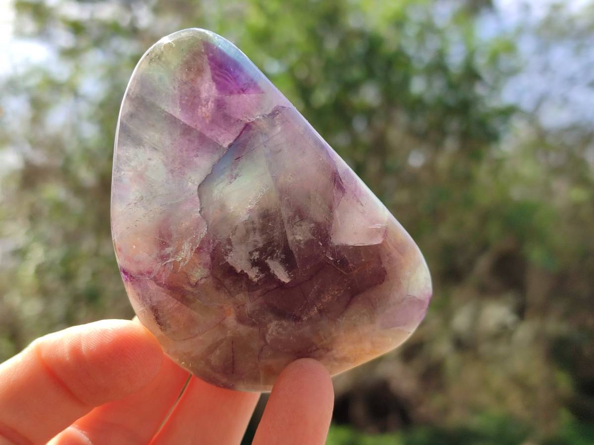 Polished Stichtite And Watermelon Fluorite Free Forms x 6 From Southern Africa - Toprock Gemstones and Minerals 