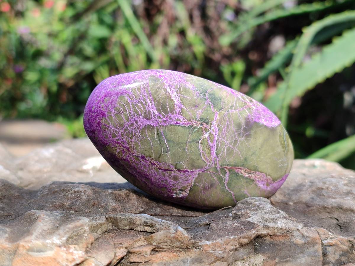 Polished Stichtite And Watermelon Fluorite Free Forms x 6 From Southern Africa - Toprock Gemstones and Minerals 