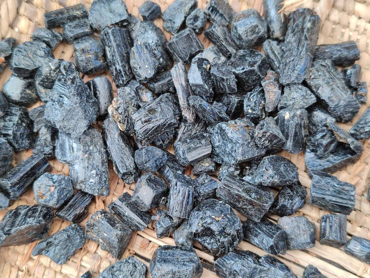 Natural Alluvial Schorl Black Tourmaline Crystals x 2.1 Kg Lot From Zimbabwe - Toprock Gemstones and Minerals 
