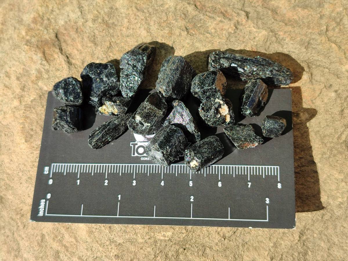 Natural Alluvial Schorl Black Tourmaline Crystals x 2.1 Kg Lot From Zimbabwe - Toprock Gemstones and Minerals 