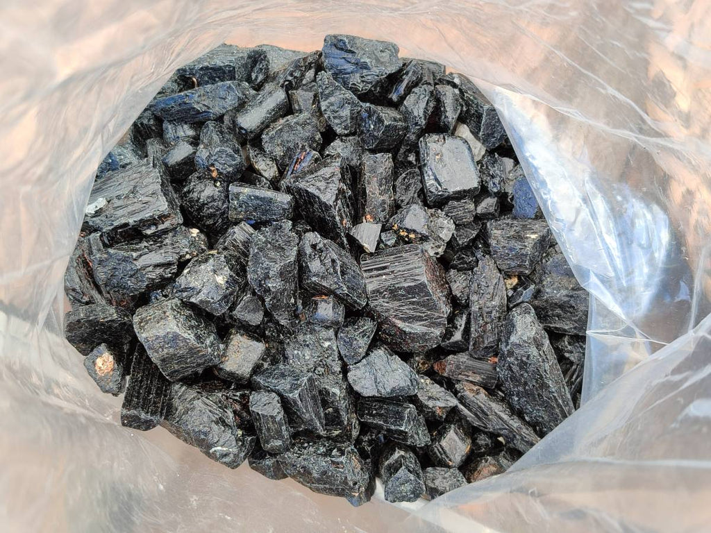 Natural Alluvial Schorl Black Tourmaline Crystals x 2.1 Kg Lot From Zimbabwe - Toprock Gemstones and Minerals 