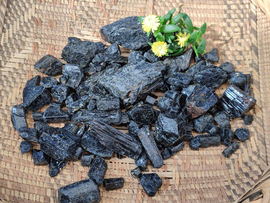 Natural Alluvial Schorl Black Tourmaline Crystals x 2.1 Kg Lot From Zimbabwe - Toprock Gemstones and Minerals 