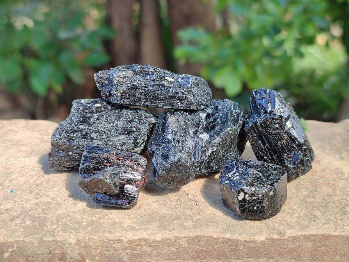 Natural Alluvial Schorl Black Tourmaline Crystals x 2.1 Kg Lot From Zimbabwe - Toprock Gemstones and Minerals 