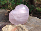 Polished Rose Quartz Hearts x 6 From Madagascar - Toprock Gemstones and Minerals 